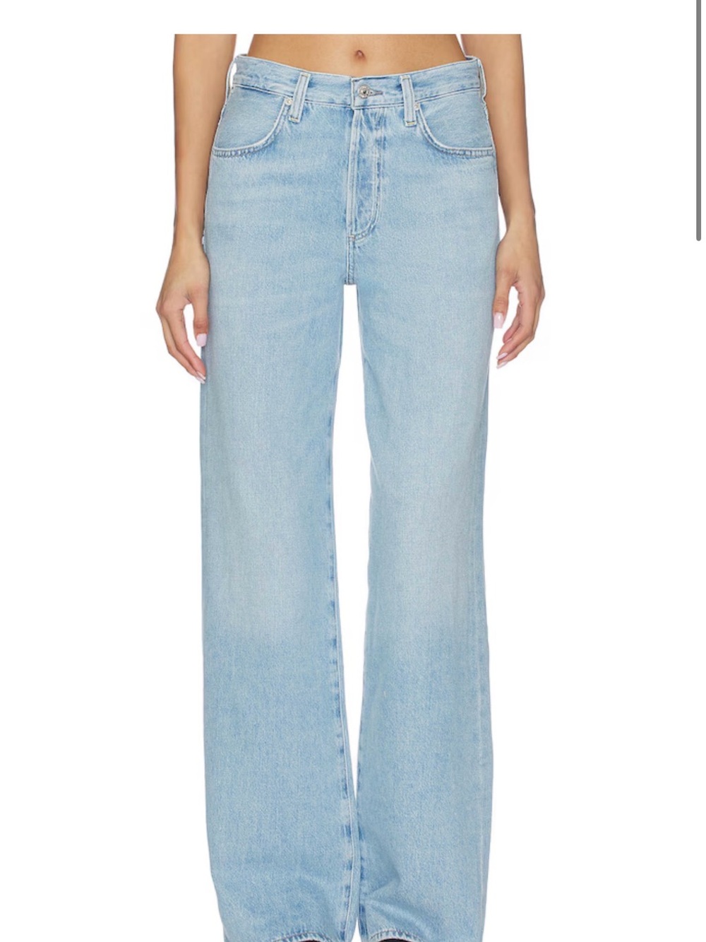 Citizens Of Humanity Light Blue High-Rise Wide Leg Jeans in Ritual